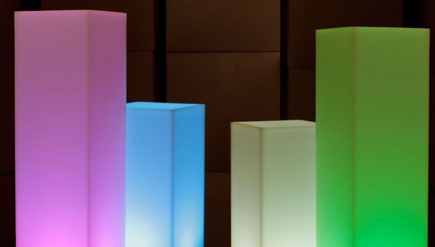 Colonnes lumineuses carrées